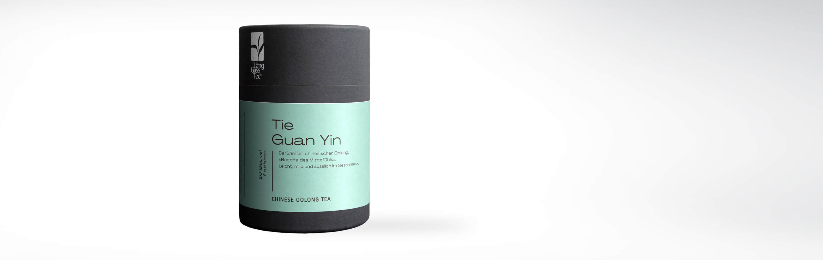 Verpackung des Tee Guan Yin, chinesischer Oolong, mit 20 Teebeuteln von Länggass Tee