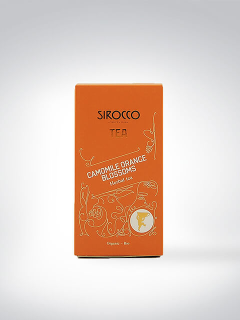 Packung Sirocco Tee Kamille-Orangenblüten, Bio-Kräutertee