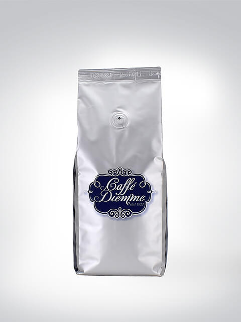 Silberne Verpackung von Caffè Diemme Kaffeebohnen, 1 kg