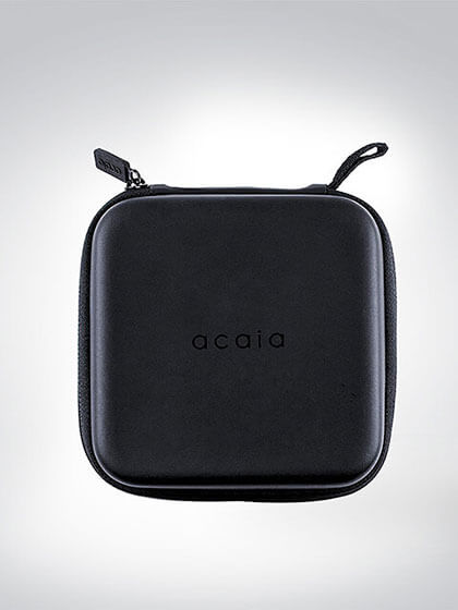 Schwarze Acaia Tragetasche für Kaffeewaage mit Reißverschluss