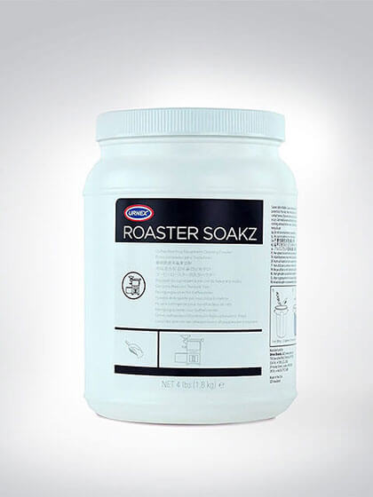 Behälter mit Urnex Roaster Soakz Reinigungspulver, 1,8 kg