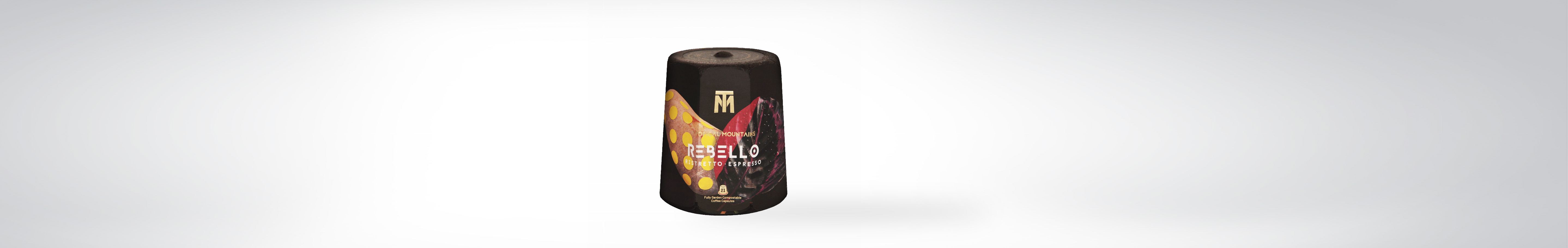 Verpackung von Rebello Intense Espresso Kaffee vor weißem Hintergrund