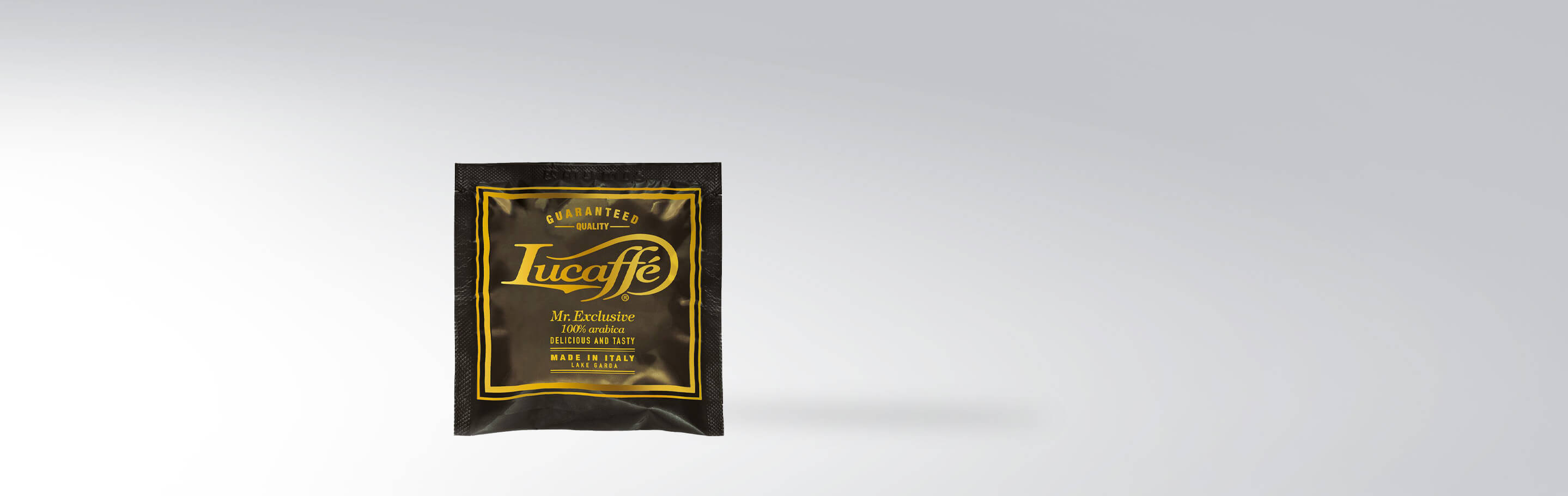 Verpackung von Lucaffé Mr. Exclusive 100% Arabica Kaffeeportion