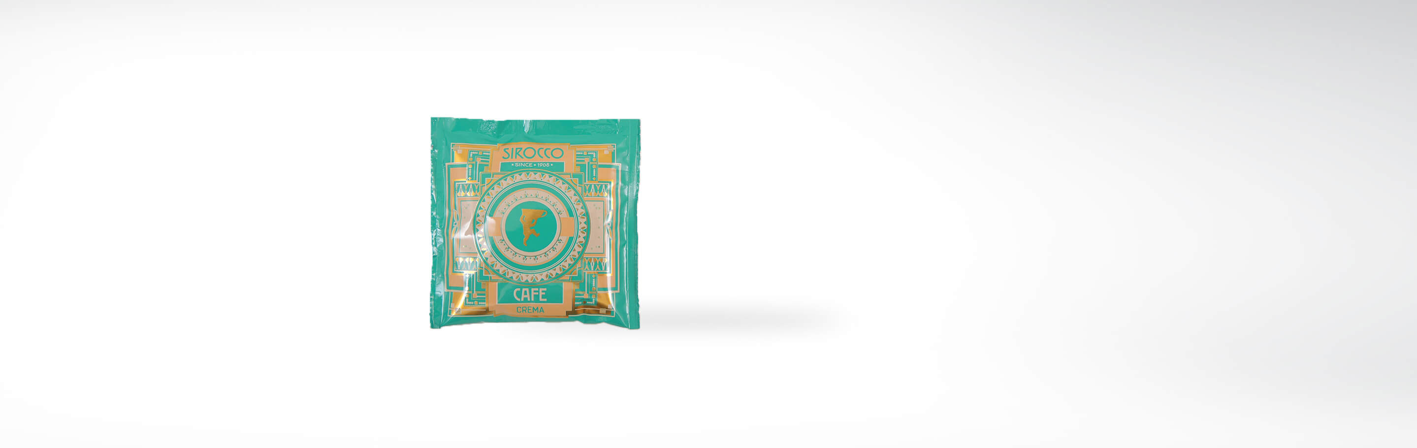 Packung Sirocco Café Crema, 250g, auf weißem Hintergrund