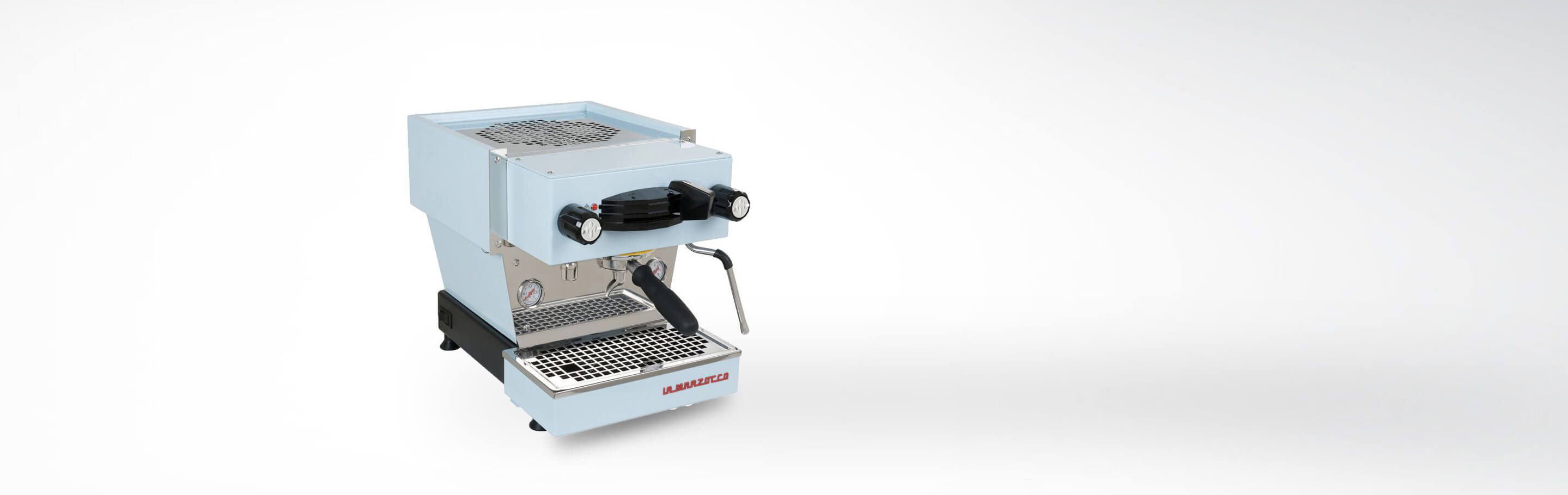 Bild einer blauen La Marzocco Espressomaschine