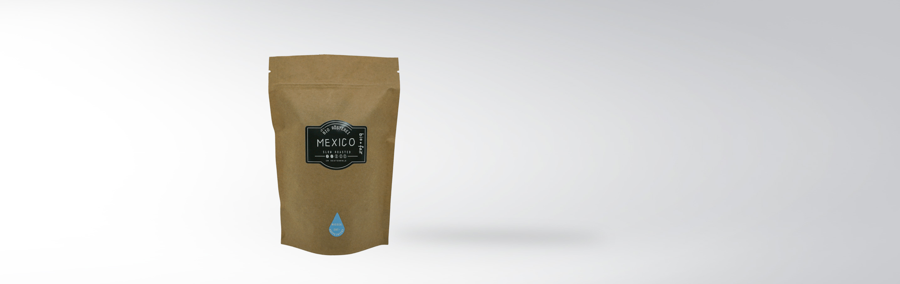 Verpackung für mexikanischen Bio-Kaffee, schonend geröstet