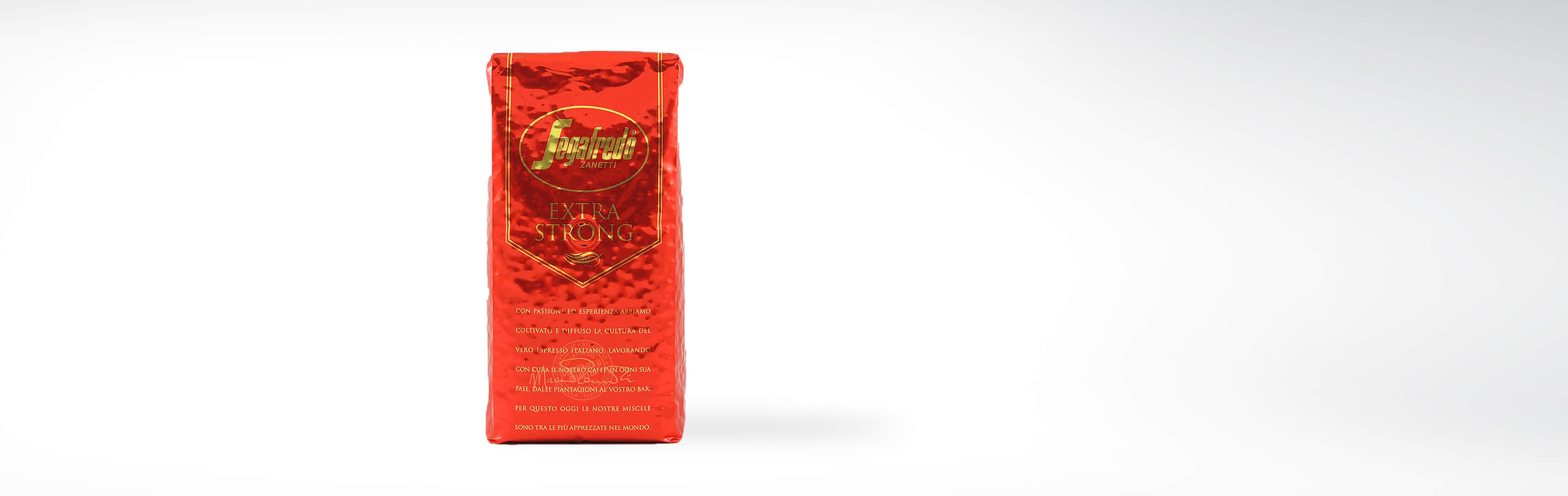 Packung Segafredo Zanetti Extra Strong Kaffee, 1 kg, rote Verpackung
