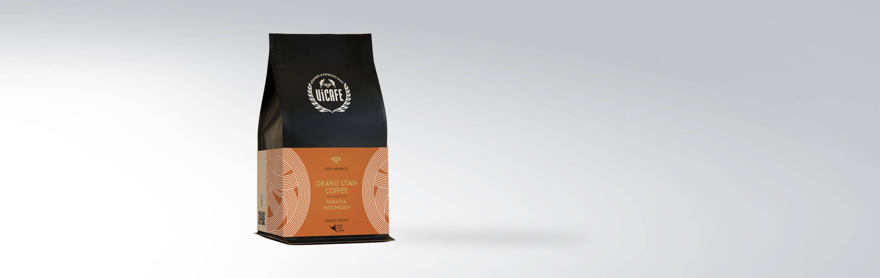 Verpackung des Orang Utan Kaffees aus Sumatra, Indonesien, 100% Arabica, 250g