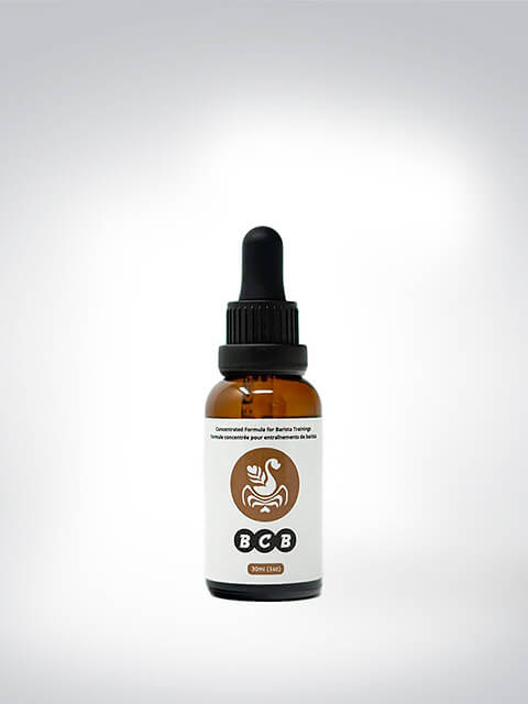 Braune Glasflasche mit Pipette, Aufschrift 'BCB', konzentriertes Bartpflege-Öl