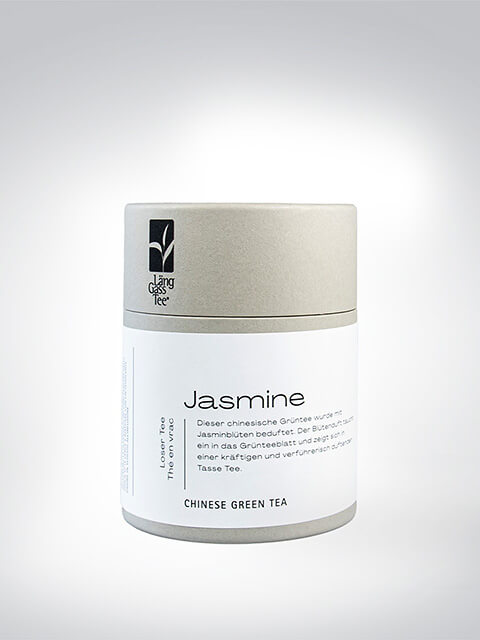 Verpackung von chinesischem Grüntee mit Jasmin, 100g Dose