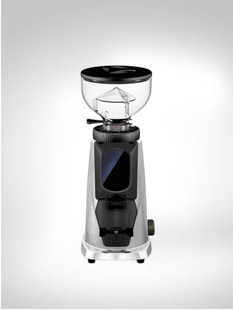 Elegante Kaffeemühle mit transparentem Bohnenbehälter und robustem Gehäuse