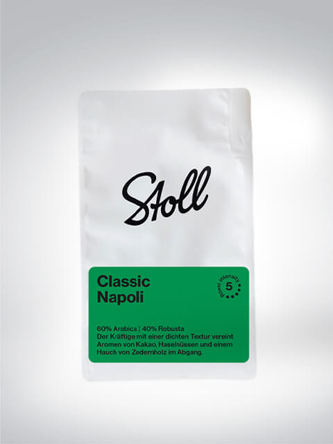Produktbild einer Packung Stoll Classic Napoli Kaffee