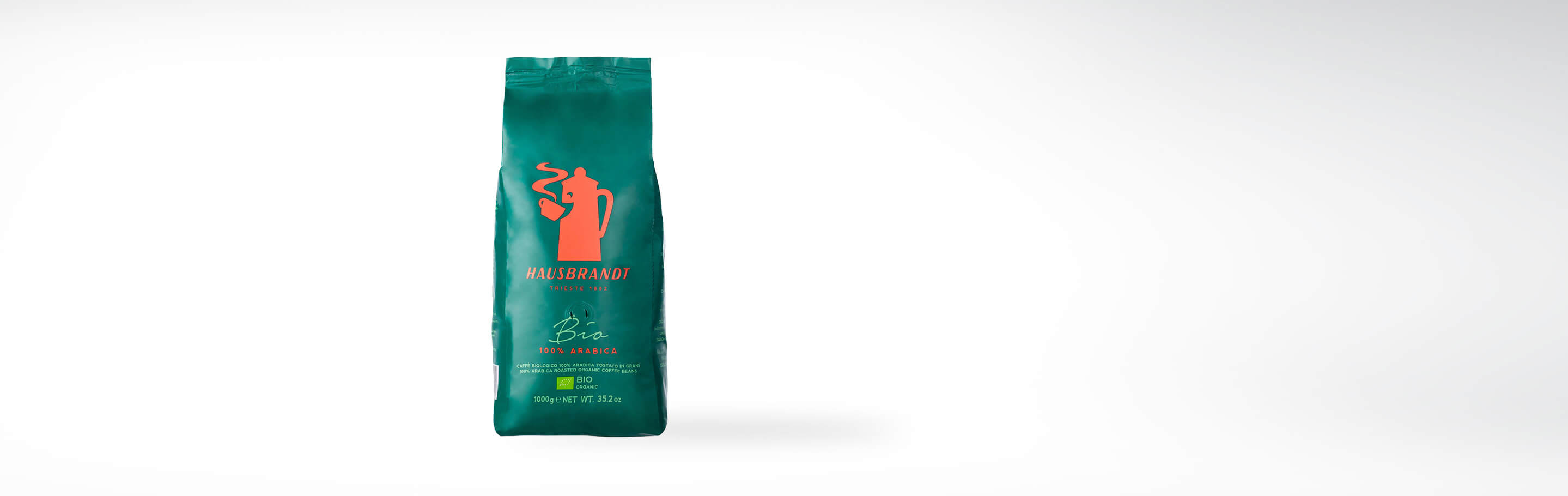 Packung Hausbrandt Bio Kaffee 1000g, 100% Arabica Bohnen